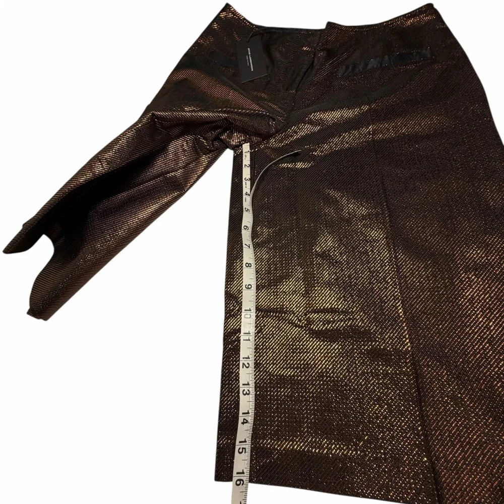 NWT Atos Lombardini Metallic Brown Wide-Leg Bermuda Women’s Shorts Sz 40 - Picture 14 of 15